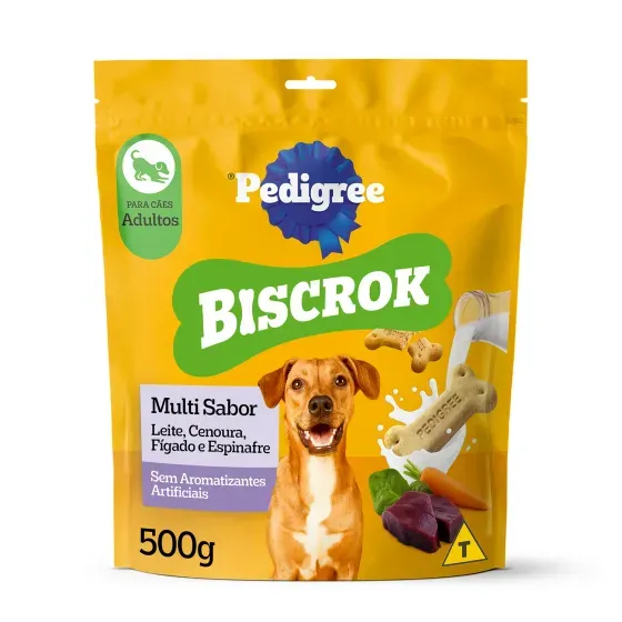 Biscoito Pedigree Biscrok para Cães Adultos Multi 500 g