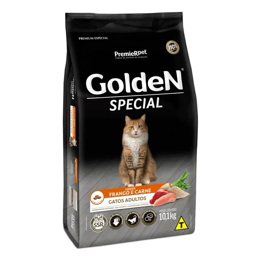 Ração Golden Special Gatos Adultos Frango e Carne